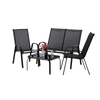 SET DE MOBILIER PENTRU GRĂDINĂ CU MASĂ - NEGRU*6397