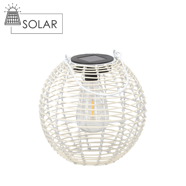 SOLÁRNY LAMPIÓN BIELY 19 CM LED *6051