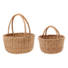 ZESTAW 2 KOSZYKÓW RATTANOWYCH Z UCHWYTEM – NATURALNY