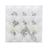 SET OF 16 BAUBLES 3 CM WHITE