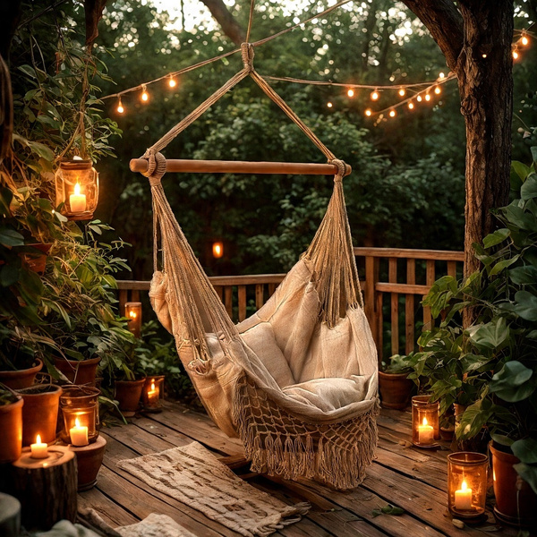 HAMMOCK - SWING - BRAZILIAN HANGING CHAIR BOHO 130X100X100 CM