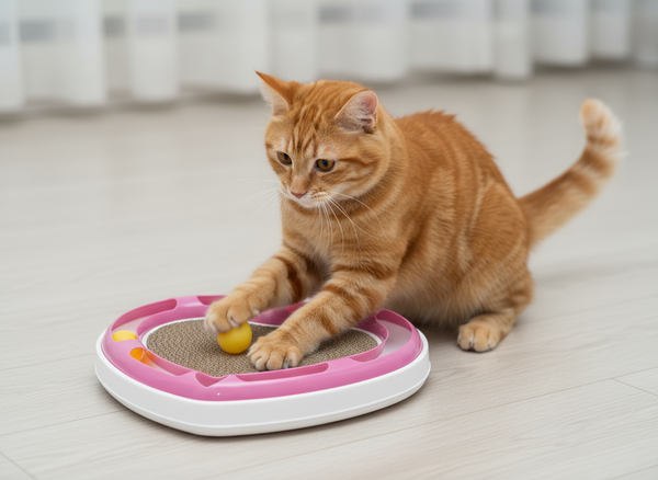 TOY FOR CAT WITH SCRATCHER HEART 38 X 30 X 5 CM