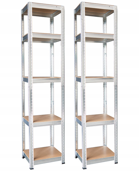 ZESTAW DWÓCH REGAŁÓW 5-POZIOMOWYCH 180 x 40 x 40 CM UDŹWIG PÓŁKI:175 KG*9405