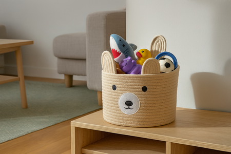 BASKET ANIMAL BEIGE SIZE S