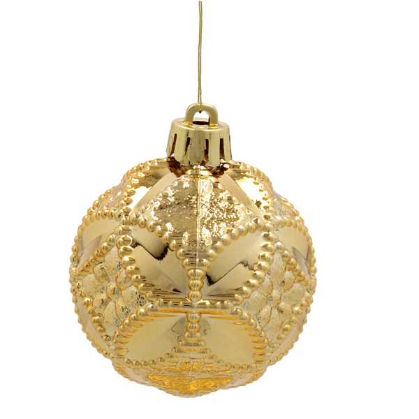 KPL. 20 BOMBEK 6 CM ČERVENÁ / ZLATÁ / STŘÍBRNÁ *3825