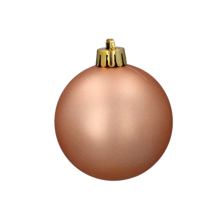 SET OF 12 BAUBLES 6 CM OLIVE/COPPER/GRAPHITE TUBE