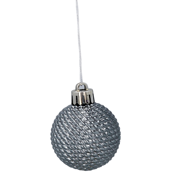 SET OF 31 BAUBLES 3-4.5 CM OLIVE/COPPER/GRAPHITE MIX DESIGNS