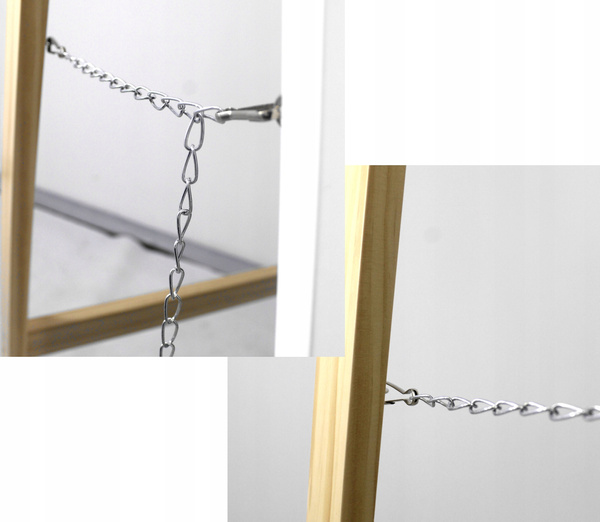 LUSTRO STOJĄCE DREWNIANE NOGI DRABINKA 54 x 41 x 157 CM *9757