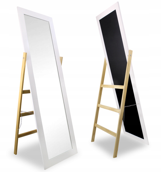 LUSTRO STOJĄCE DREWNIANE NOGI DRABINKA 54 x 41 x 157 CM *9757