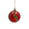 SET OF 8 CHRISTMAS BAUBLES RED 6 CM