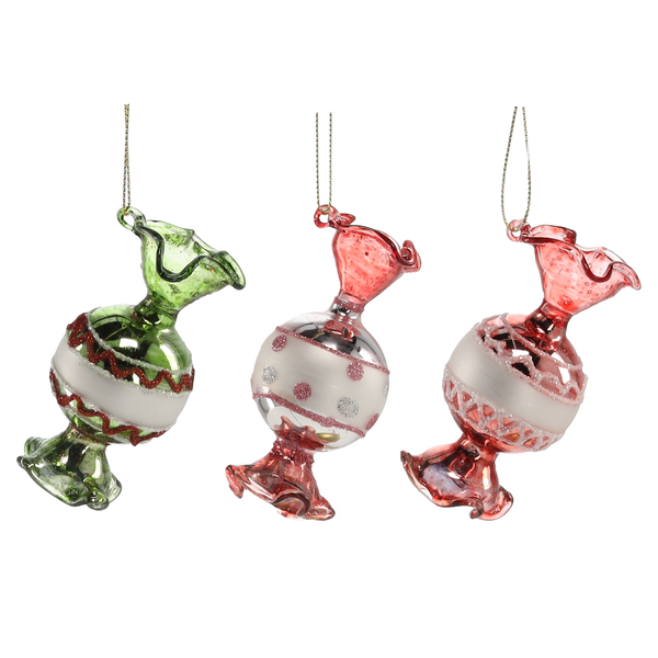 SKLENENÁ GUĽA - MÄTKOVÝ MIX OBRÁZKOV 3.8 x 8 CM bal.=6ks *2409