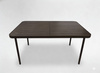 RECTANGULAR GARDEN TABLE 140 x 80 x 72 CM BROWN *6621