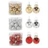 SET OF 24 CHRISTMAS TREE BAUBLES MIC COLORS 6 x 6 CM