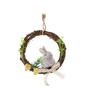 VELIKONOČNÍ DEKORACE - VĚNEC S KRÁLÍČKEM 15 x 15 x 3 CM MIX 3 BARVY *9229