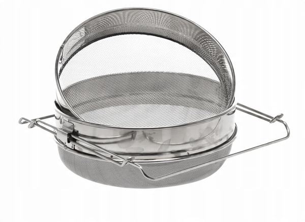 STAINLESS STEEL DOUBLE HONEY STRAINER 24 CM