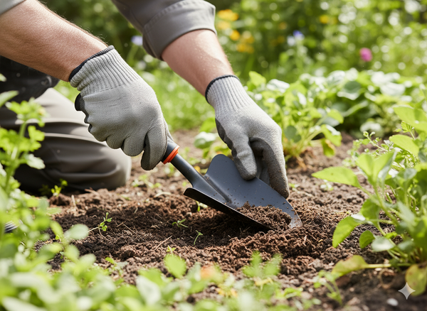 GARDEN TROWEL 34.5 x 8.5 CM BLACK