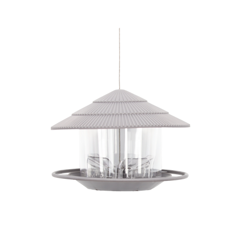 HANGING PLASTIC BIRD FEEDER 16.5 X 16.5 X 19 CM