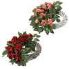 BUCOVINA CH-30 (LARG. 45 CM, ÎNĂLȚIME 30 CM) CORONĂ CU ROSE MIX CULOARE