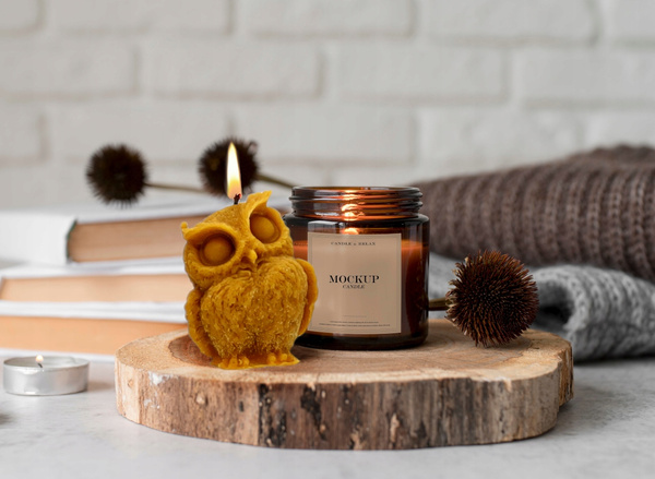 Silicone mold for candles owl