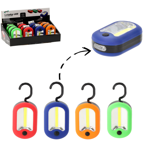 LED FLASHLIGHT WITH HANGING DISPLAY=12 PCS