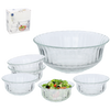 SET 7 BOLURI DIN STICLĂ (1 x 20 CM + 6 x 11,6 CM) COSENZA *5419