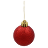 SET OF 24 BAUBLES 4 CM IN TUBE RED/GREEN/WHITE