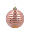 SET OF 6 BAUBLES 8 CM OLIVE/COPPER/GRAPHITE