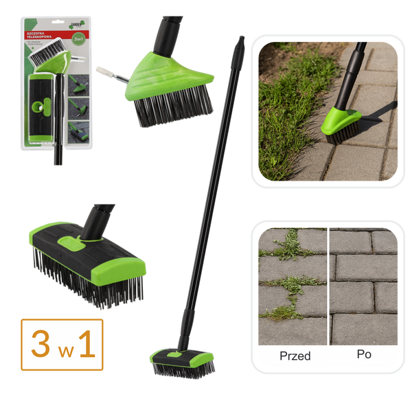 PERIE TELESCOPICĂ PENTRU IARBĂ / PIETRE PAVATE 3IN1 