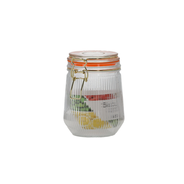 JAR 0.65 L ROUND WITH MECHANICAL CLOSURE