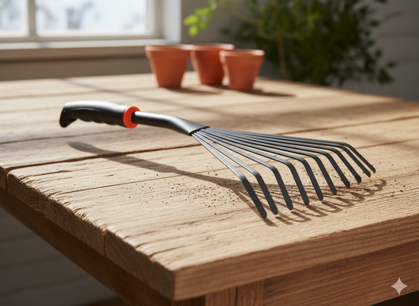 GARDEN RAKES 35 x 12CM BLACK