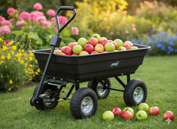 WÓZEK OGRODOWY DWUFUNKCYJNY CZARNY