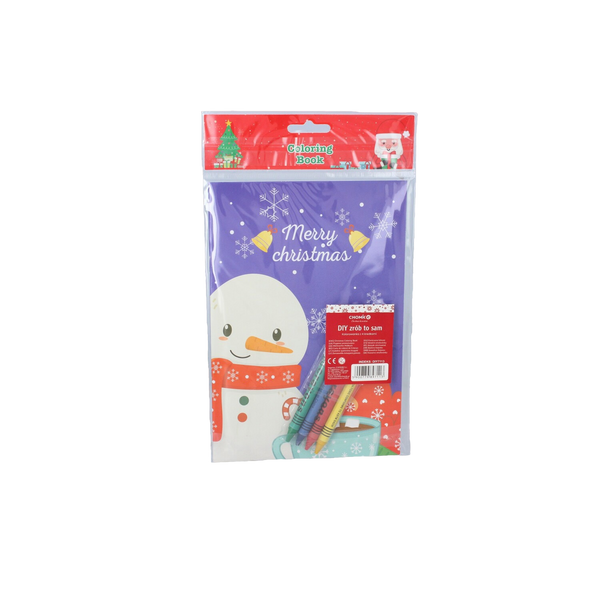 CHRISTMAS COLORING BOOK - DIY - WITH 4 MARKERS - MIX OF DESIGNS