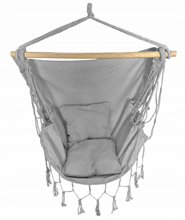 HAMAC - LEAGĂN - SCARĂ BRAZILIANĂ PENDUL BOHO 130 x 100 CM BEJ/GRI *3200