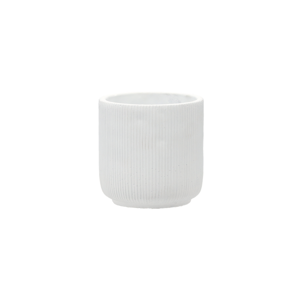 GĂLĂTIE DIN CIMENT PENTRU GHIVECI 11.5 x 11.5 x 12 CM ALB *1336