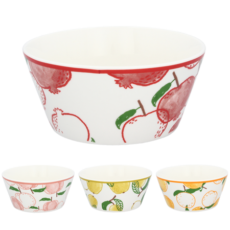 PORCELAIN BOWL 500ML FRUITS OPAK=6PCS