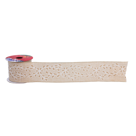 ŚWIĄTECZNA WSTĄŻKA DEKORACYJNA 6,3CM X 2,7M ZŁOTA MIX WZORÓW opak=16szt. *2237