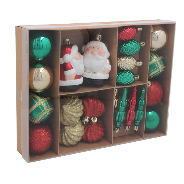 24 CHRISTMAS ORNAMENTS - MIX