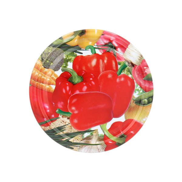 SET OF 10 LIDS DIA 82 PEPPER WITH VEGETABLES