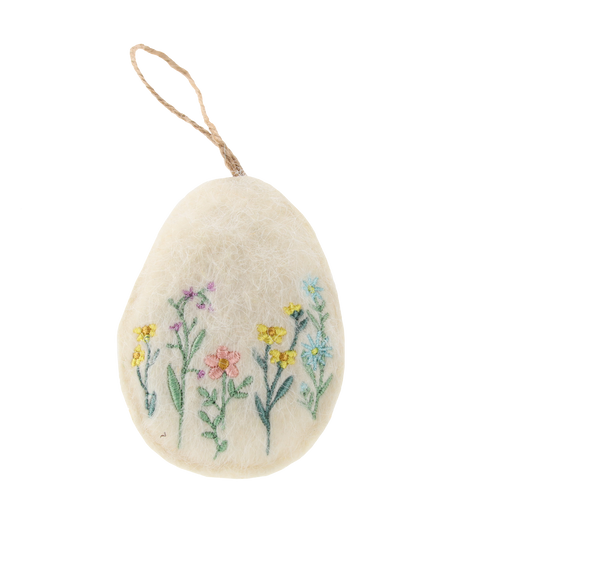 VELIKONOČNÍ DEKORACE - ZAVĚŠENÍ 7 x 2,5 x 9,5 CM VESELÉ VZORY V KVĚTECH, balení=12ks *9045