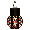 LAMPA SOLARNA FLAME 7 x 7 x 9 CM CZARNA CIEPŁY BIAŁY disp=12szt *4320