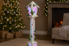 CHRISTMAS WHITE LED LANTERN 18 x 18 x 100 CM