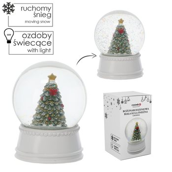 BOLAVĂ DE CRĂCIUN - BRAD 9 x 9 x 15 CM ALB *5713