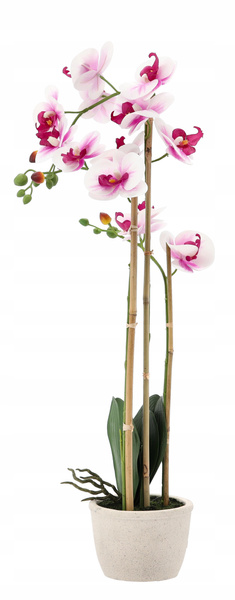 UMĚLÁ KVĚTINA - ORCHIDEJ BÍLO-RŮŽOVÁ 70 CM balení=2 ks *4771