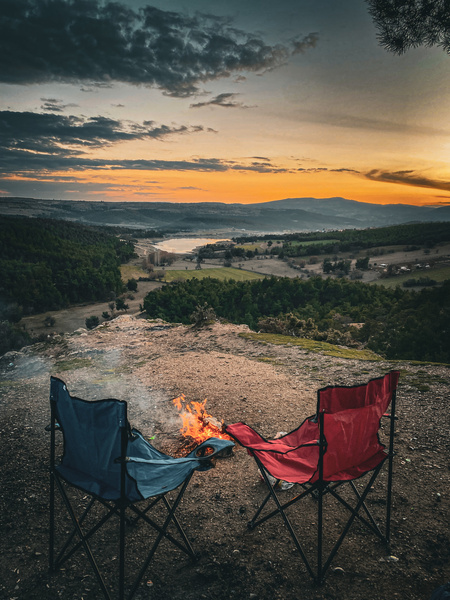 Scaun turistic/de pescuit pliabil roșu 50x50x80 cm *7174