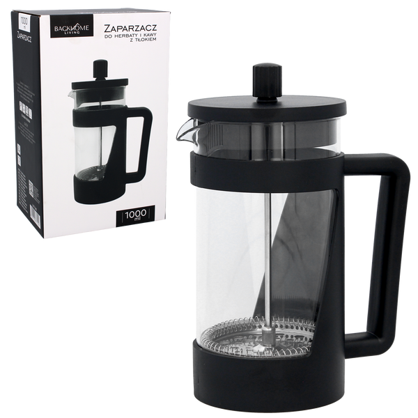 ZAPARZACZ DO HERBATY I KAWY 1000 ML Z TŁOKIEM *1540
