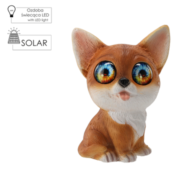 GARDEN FIGURINE - LED FOX 20,5 x 21 x 28,5 CM
