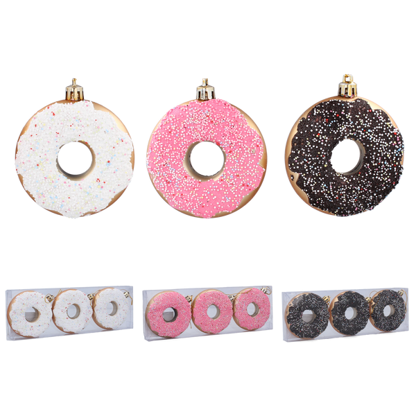 SADA 3 OZDOB CHOJNÍKOVÝCH DONAT 8 CM *7169