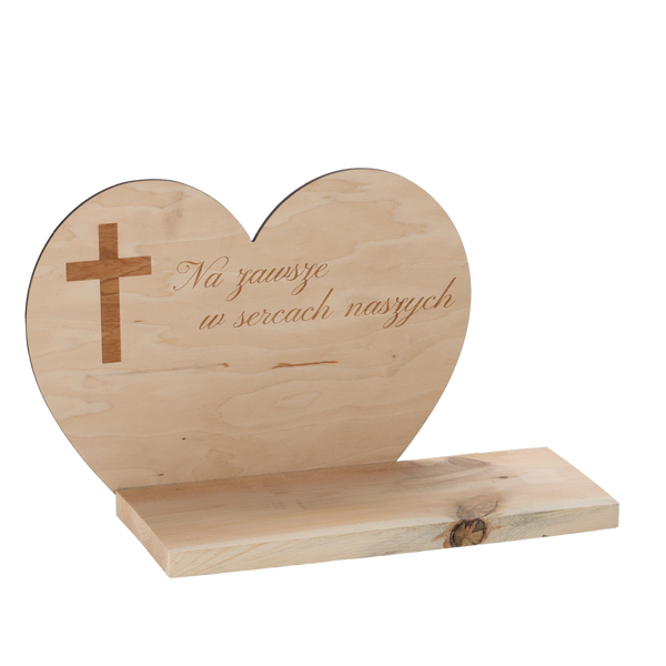 PODSTAWKA POD ZNICZ SERCE 05 NIEOPALANA 22x30x15,5cm *7844*
