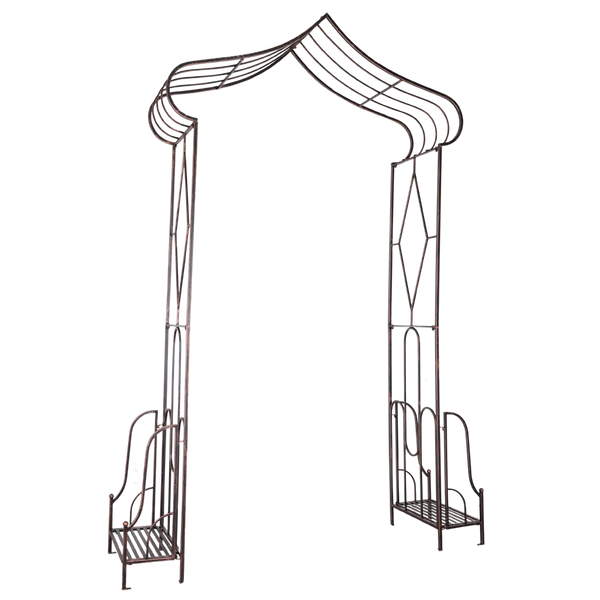 PERGOLA OGRODOWA 173 x 51 x 260 CM ANTYCZNY BRĄZ *1449