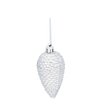 SET DE 4 DECORAȚIUNI DE CRĂCIUN - CONE 9 CM ROȘII, ARGINTII, AURII, MARO *9747